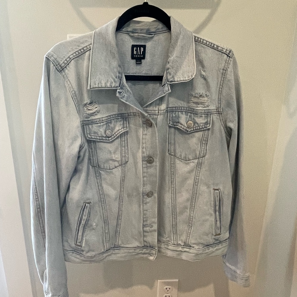 Gap distressed 100% cotton jacket